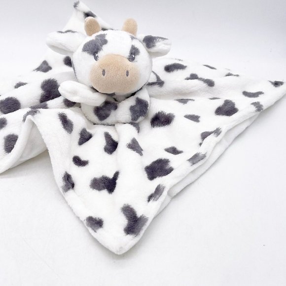 CARTER’s Cow Security Blanket Plush Lovey Gray Spots White Plush 13x13 2023 - Picture 2 of 7
